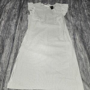 JH Striped Dress Size 10 Ruffle Sleeve‎ Career Casual